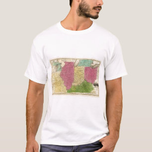 Western States with inset map of Upper Michigan T-Shirt