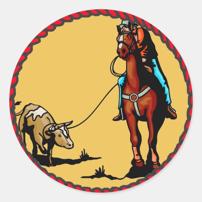Western Sticker Team Roping Steer Roping (Front)