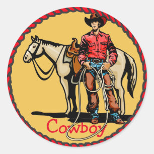 Western Stickers Rodeo Cowboy With Horse