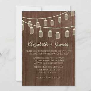 Western String of Lights Wedding Invitations