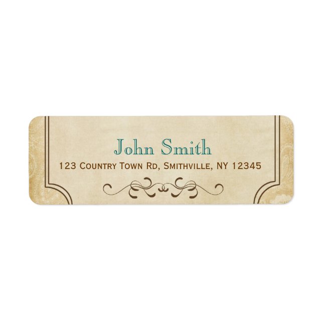 Western Style Address Labels (Front)