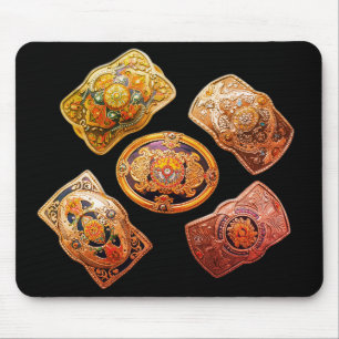 Western Style Belt Buckles Computer Laptop Mouse Mat