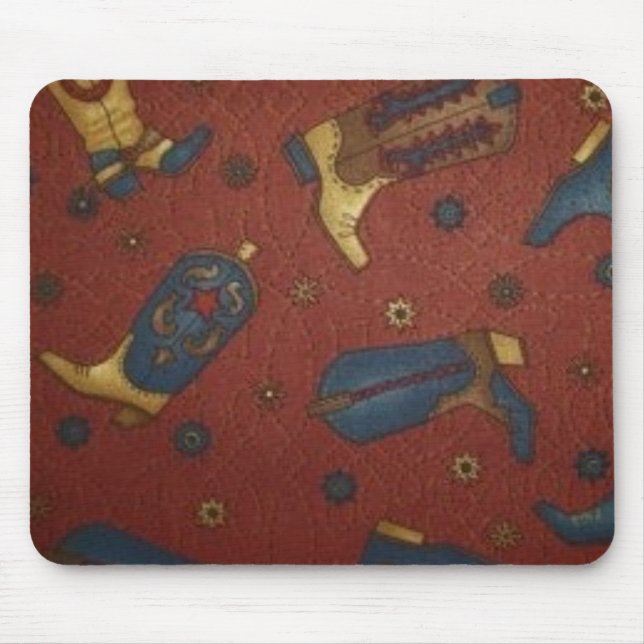 Western Style Boots Mousepad (Front)