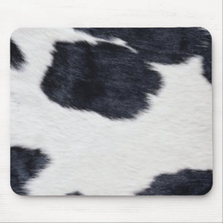 Western Style Cowhide Black/White Print Mouse Mat