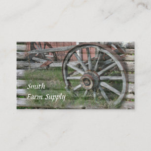 Western Style Rustic Wagon Wheel Business Cards