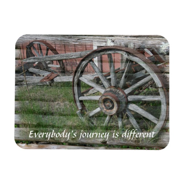 Western Style Rustic Wagon Wheel Flexible Magnet (Horizontal)