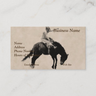 Western-style Western-style Bucking Bronco Cowboy Business Card