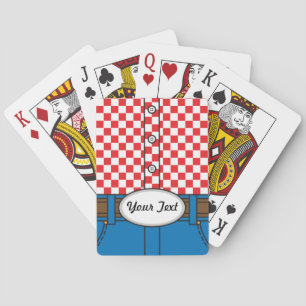 Western Style (with Customisable Belt Buckle) Playing Cards