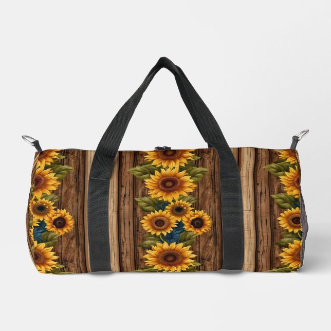 Western Sunflower Duffle Bag (Front)