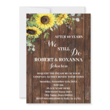 Western Sunflower Wedding Anniversary Renewal Vows