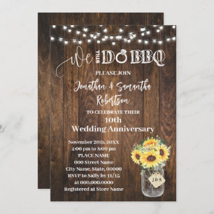 Western Sunflowers We still do Wedding Anniversary Invitation