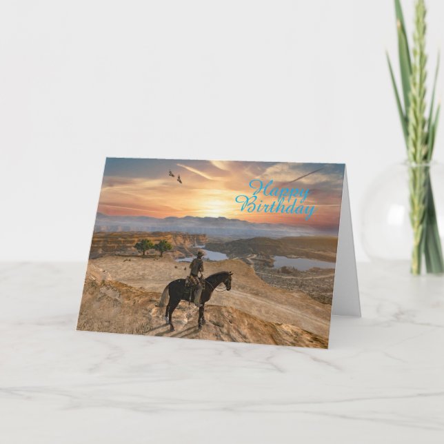 Western Sunset 2 Thank You Card (Front)