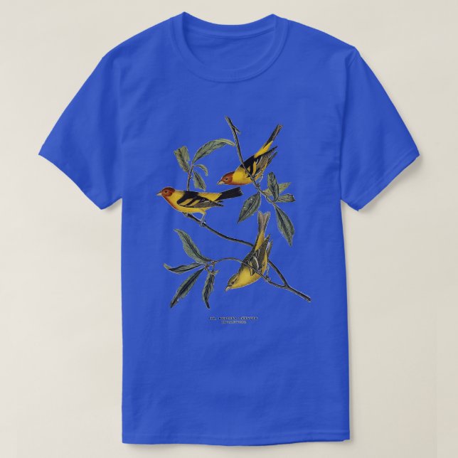 Western Tanager Audubon T-Shirt (Design Front)