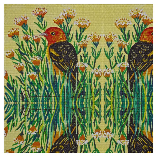 Western Tanager Fabric (Swatch)