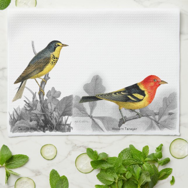Western Tanager Tea Towel (Folded)