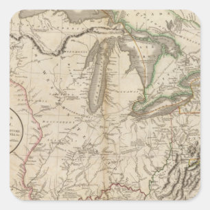 Western Terr, Kentucky, Pennsylvania, etc Square Sticker