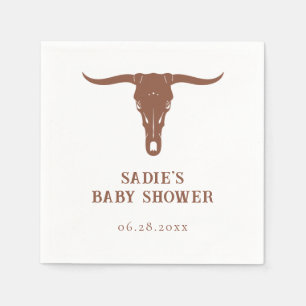 Western Terracotta Cowboy Baby Shower Napkins