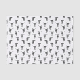 Western Texas Longhorn Bull CUSTOM COLOR Tissue Paper
