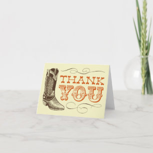 Western Thank You Cards (blank inside)
