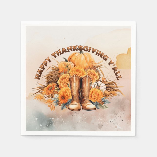Western Thanksgiving Napkin (Front)
