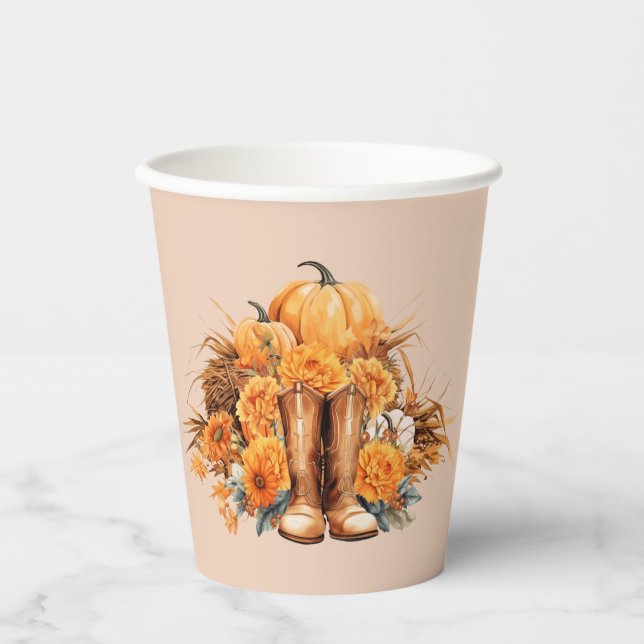 Western Thanksgiving Paper Cups (Front)