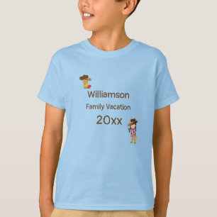 Western Theme Cowboy Family Vacation Personalised  T-Shirt