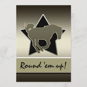 Western Theme, Round 'em up Invitation Series