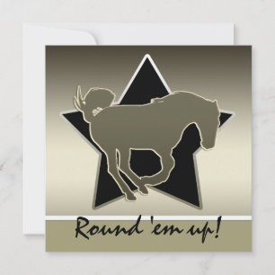 Western Theme, Round 'em up Invitation Series