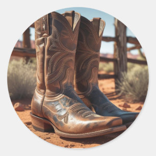Western Theme Stickers Cowboy Boots