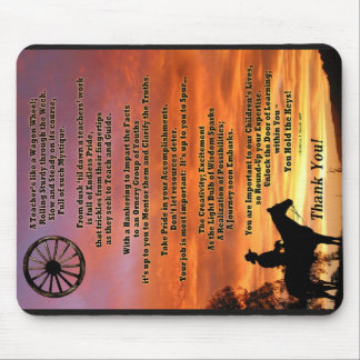 Western Theme Teacher Appreciation Poem Mousepad