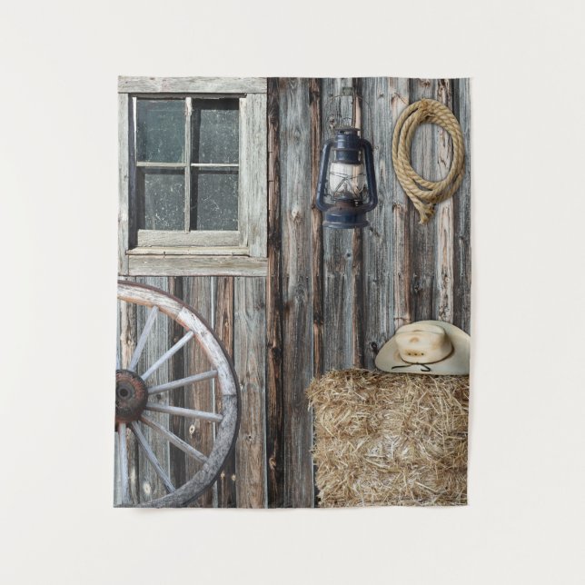 Western Theme Vertical Tapestry (Front)
