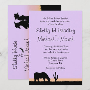 Western Theme Wedding Invitation