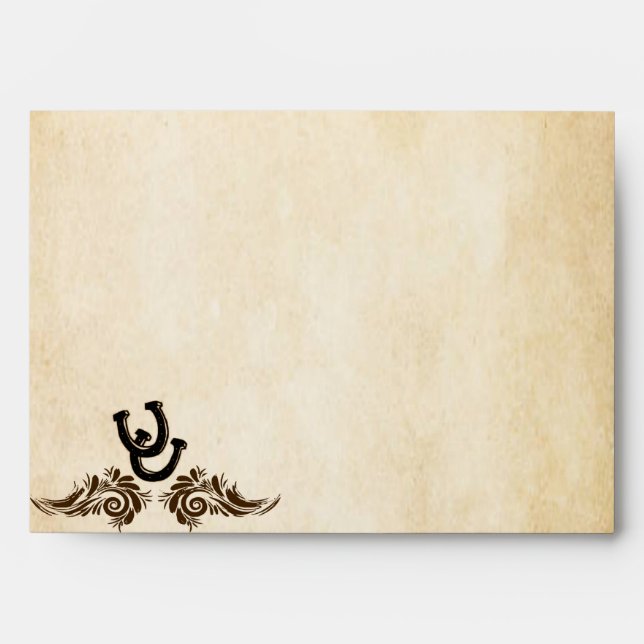 Western Theme Wedding Invitation Envelope (Front)