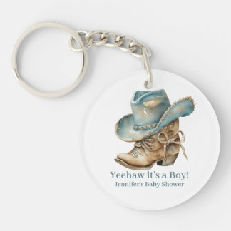 Western Themed Baby Shower Favour Key Ring
