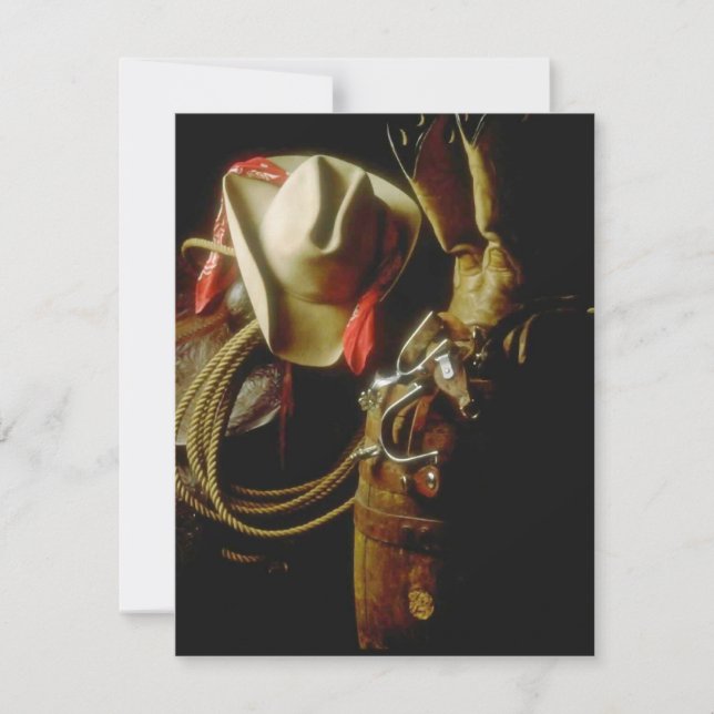 WESTERN THEMED BIRTHDAY PARTY INVITATIONS INVITES (Front)