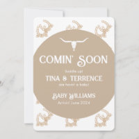 Western Themed Comin' Soon Pregnancy Announcement