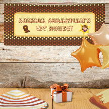 Western themed cute cowboy age 1 birthday