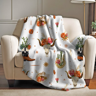 Western Themed Fleece Blanket