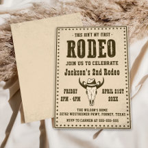 Western This Ain't My First Rodeo 2nd Birthday 