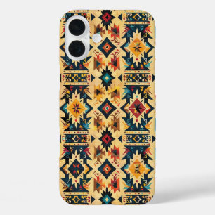 Western tiled pattern lovers iPhone 16 plus case
