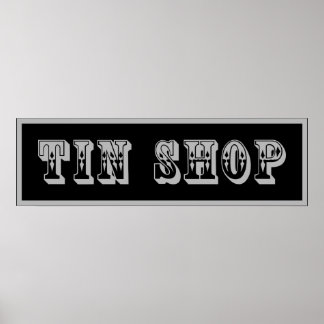 Western Tin Shop Sign