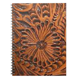 Western Tool Leather Print Spiral Notebook