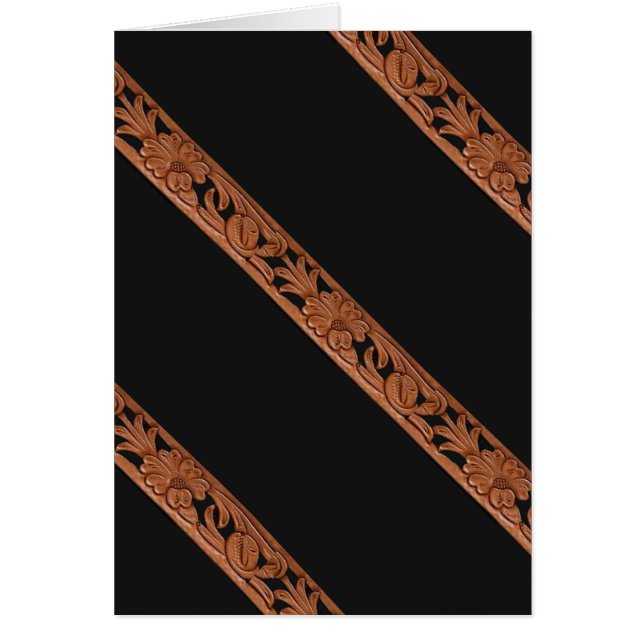 Western Tooled Leather Belt Print (Front)