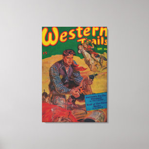 Western Trails Magazine Cover 2 Canvas Print