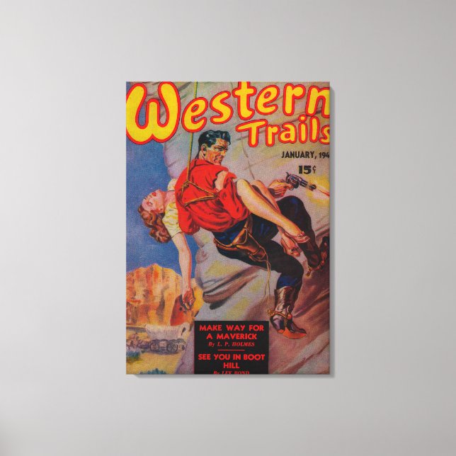 Western Trails Magazine Cover 3 Canvas Print (Front)