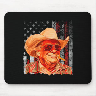 Western Trump Cowboy American Vintage Trump Usa Fl Mouse Mat