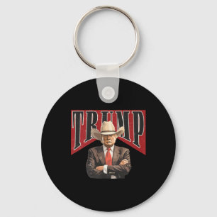 Western Trump Cowboy Tee Take America Back Trump D Key Ring