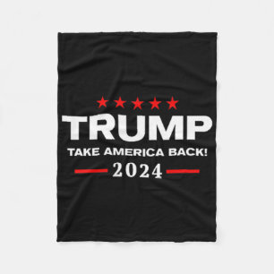 Western Trump Cowboy You Missed Trump 2024 Usa Fla Fleece Blanket