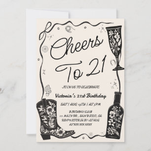 Western Twenty First Birthday Invitation