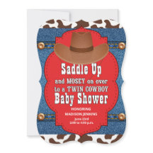 Western Twin Cowboys Baby Shower